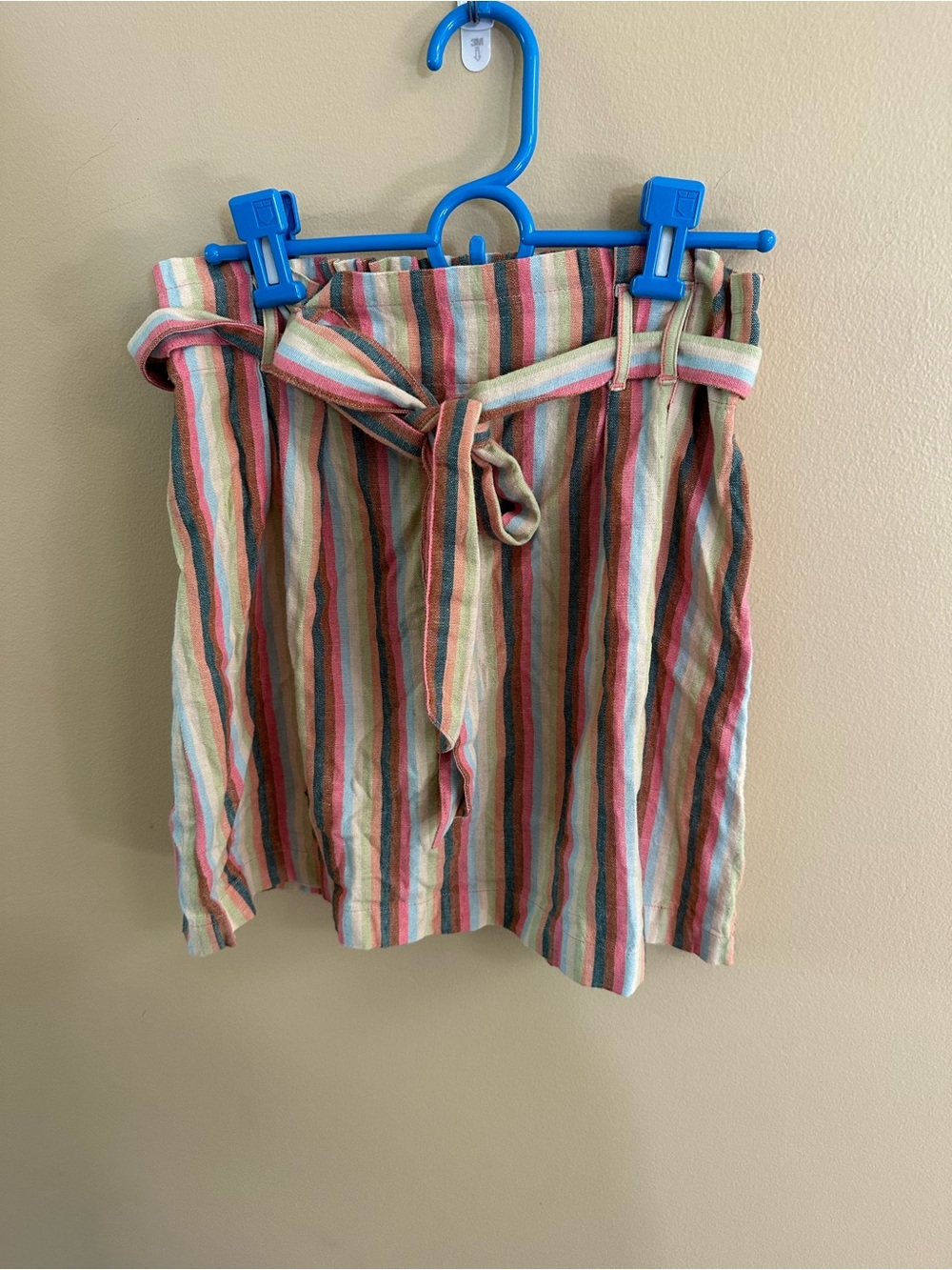 American Eagle Outfitters Multicolor Striped Paperbag Waist Skirt